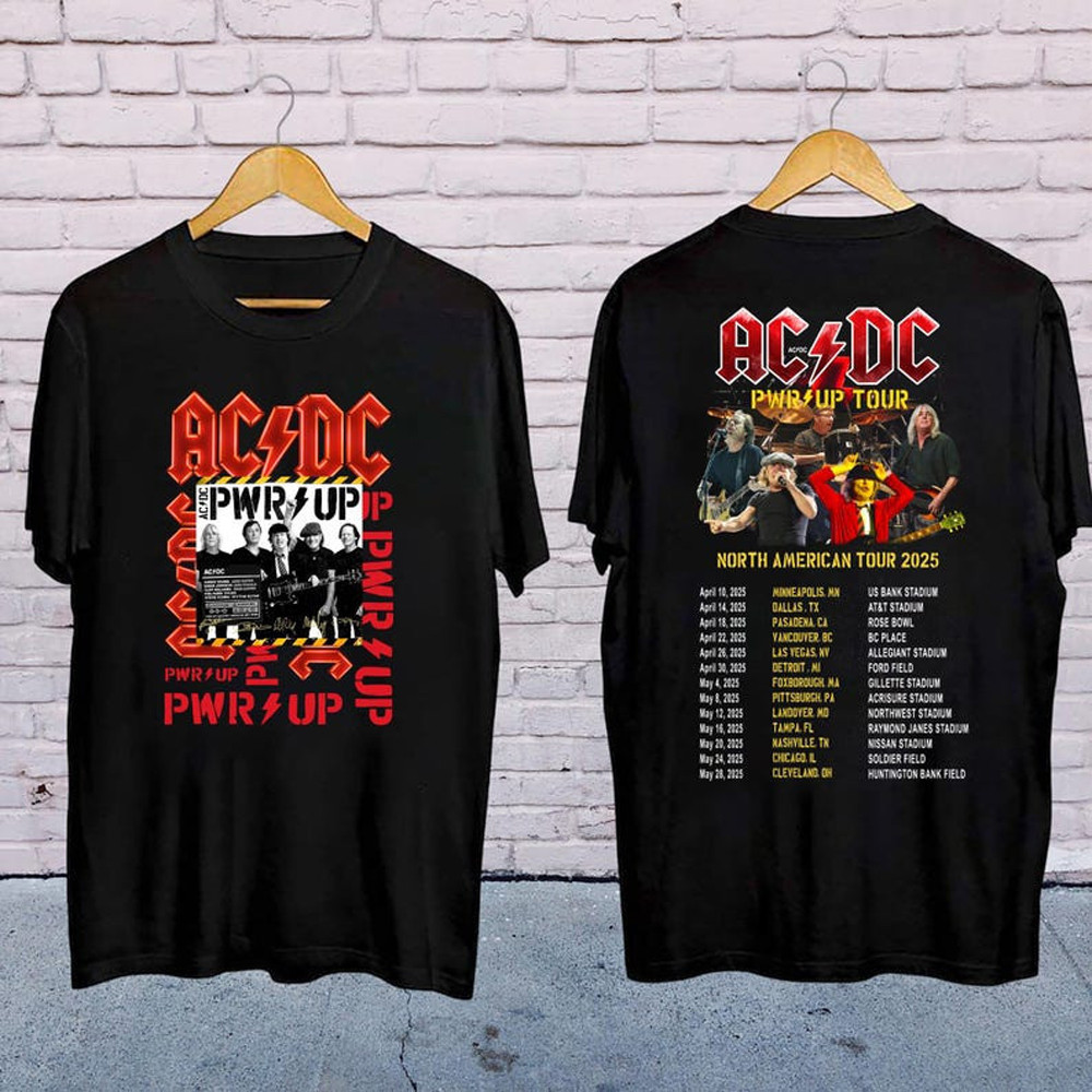 ACDC Pwr Up Tour 2025 T-Shirt Gift Ideas For Music Lovers