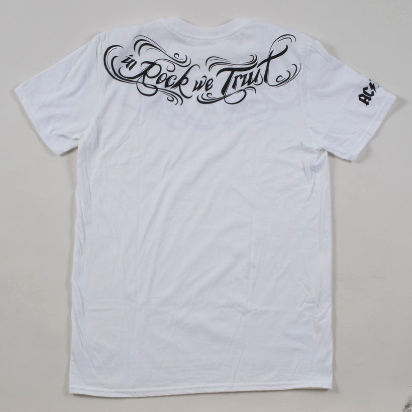 ACDC Tattoo Script Rock Or Bust T-Shirt Fathers Day Special Gifts For Dad