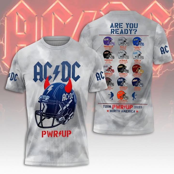 ACDC Tour PWR UP 2025 North America T-Shirt ACDC Merch Best Gifts For Music Lovers