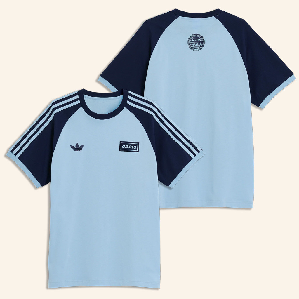 Adidas Oasis Merch 2025 Tour Shirt Live 25 Adidas 3 Stripes T-Shirt Sky Gift Ideas For Husband
