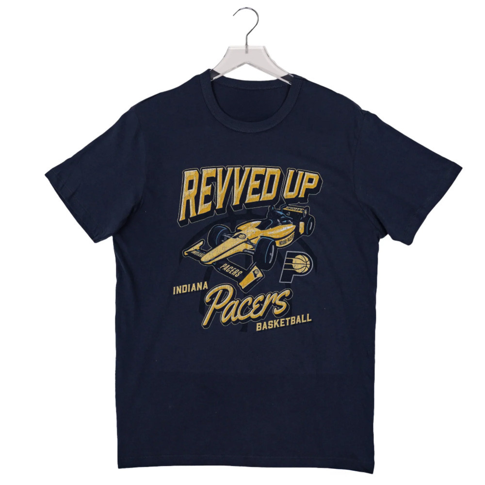 Adult Indiana Pacers Revved Up Indy Car T-shirt Basketball Fan Gift Ideas