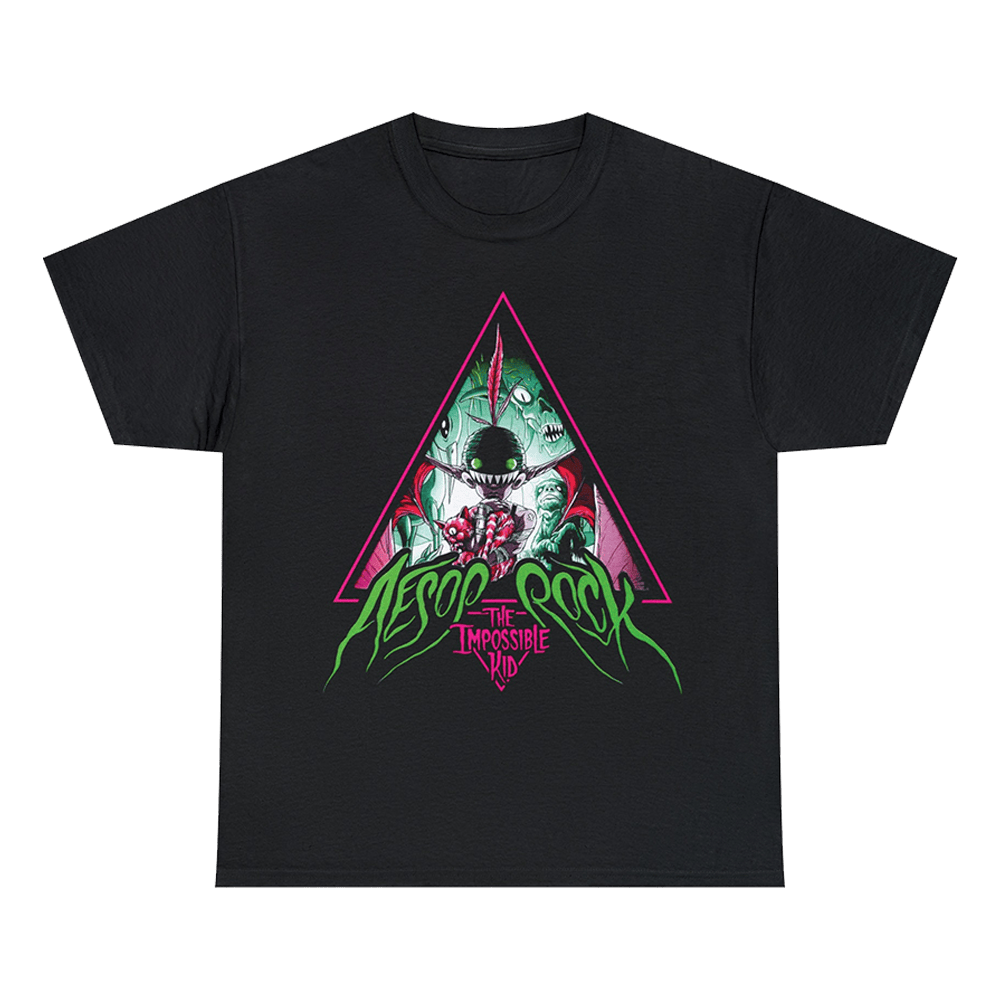Aesop Rock Merch Aesop Rock Impossible Kid Triangle T-Shirt Dad Gifts For Fathers Day 2025