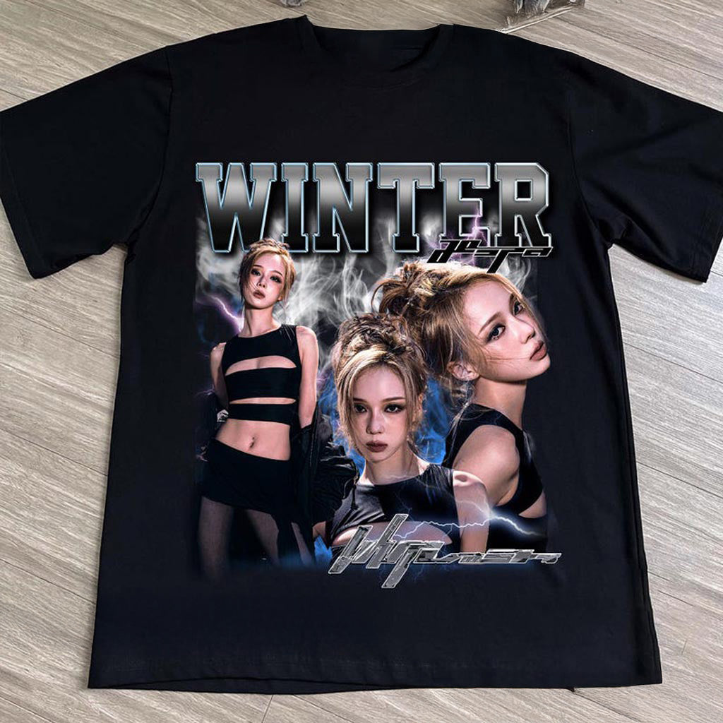Aespa Whiplash Shirt Aespa Winter Whiplash T-Shirt AESPA Synk Parallel Line Tour Shirt