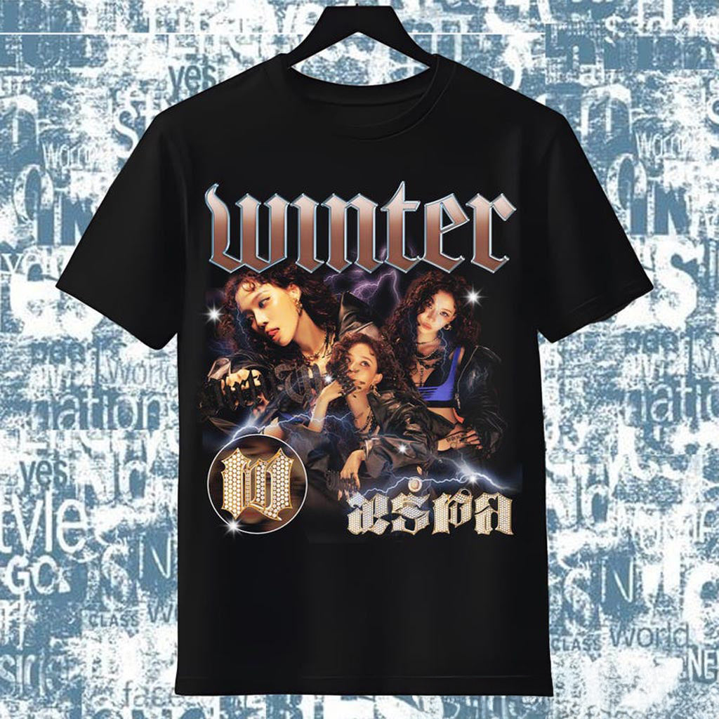 Aespa Winter Dirty Work Shirt Dirty Work T-Shirt Aespa Synk AeXis Line Shirt 2025 Aespa
