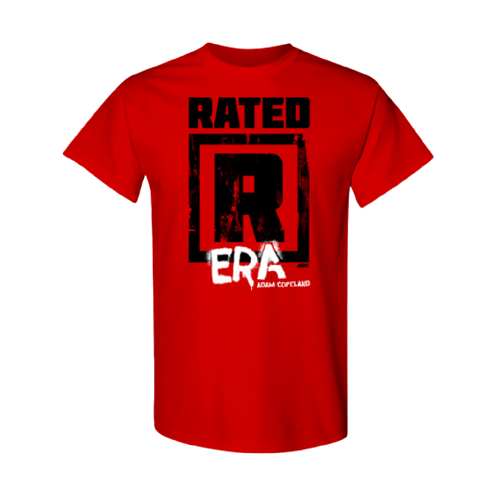 AEW Merch Top Rope Tuesday Adam Copeland Rated R Era Red Shirt Best Gifts For Dudes