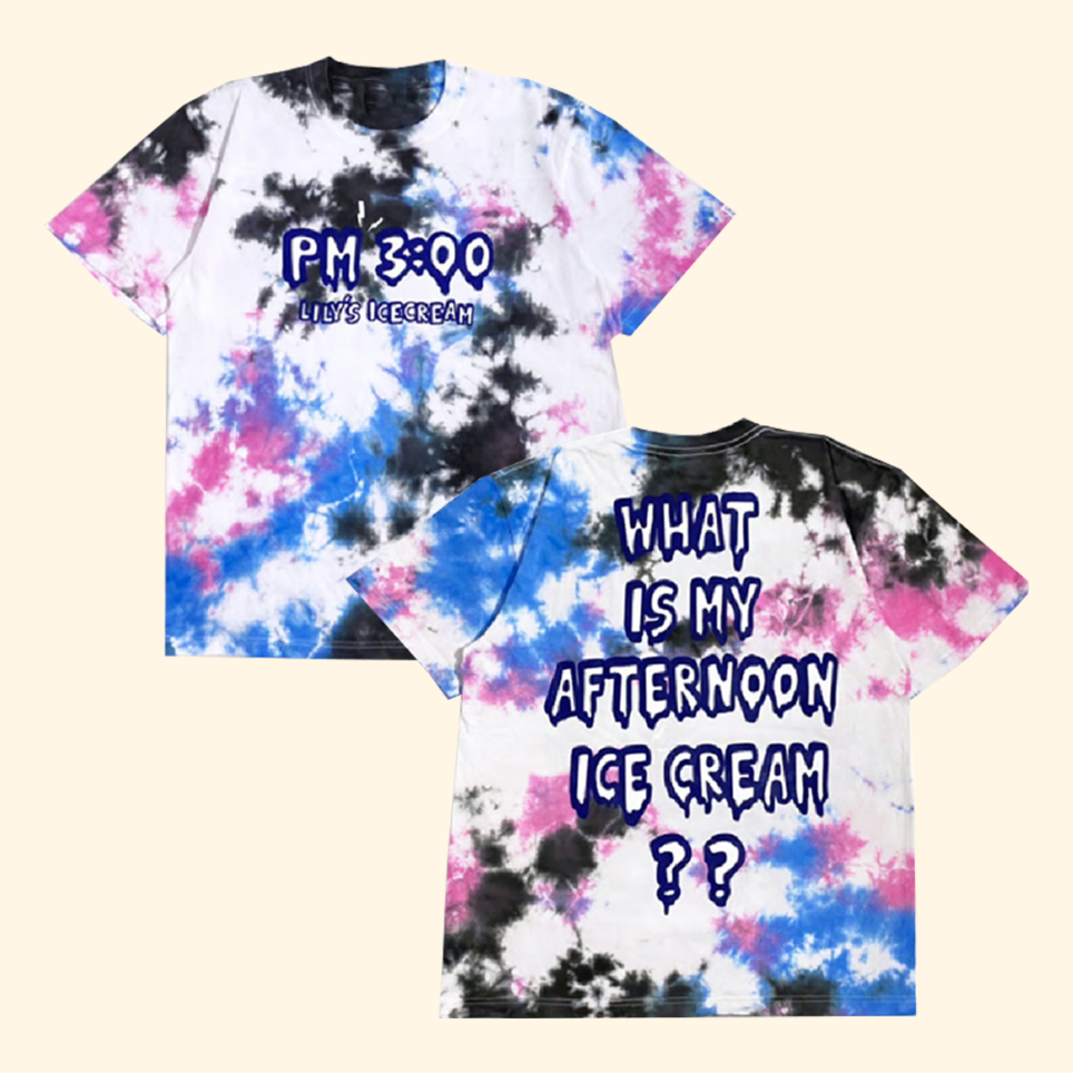 Afternoon Ice Cream Tropical Tie Dye T-Shirt Lilys Ice Cream Merch Birthday Gifts For Friends