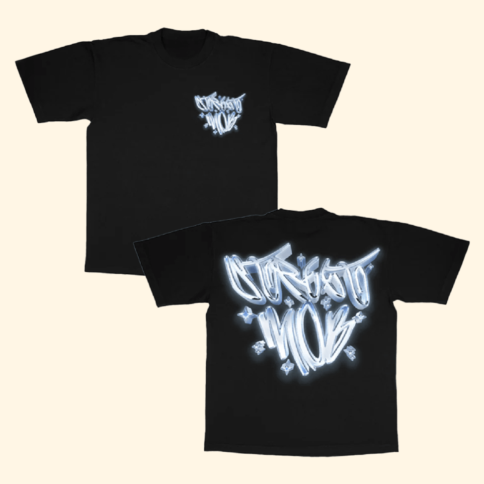 Airbrush Black T-Shirt Street Mob Records Merch Gift Ideas For Friends Gifts For Friends