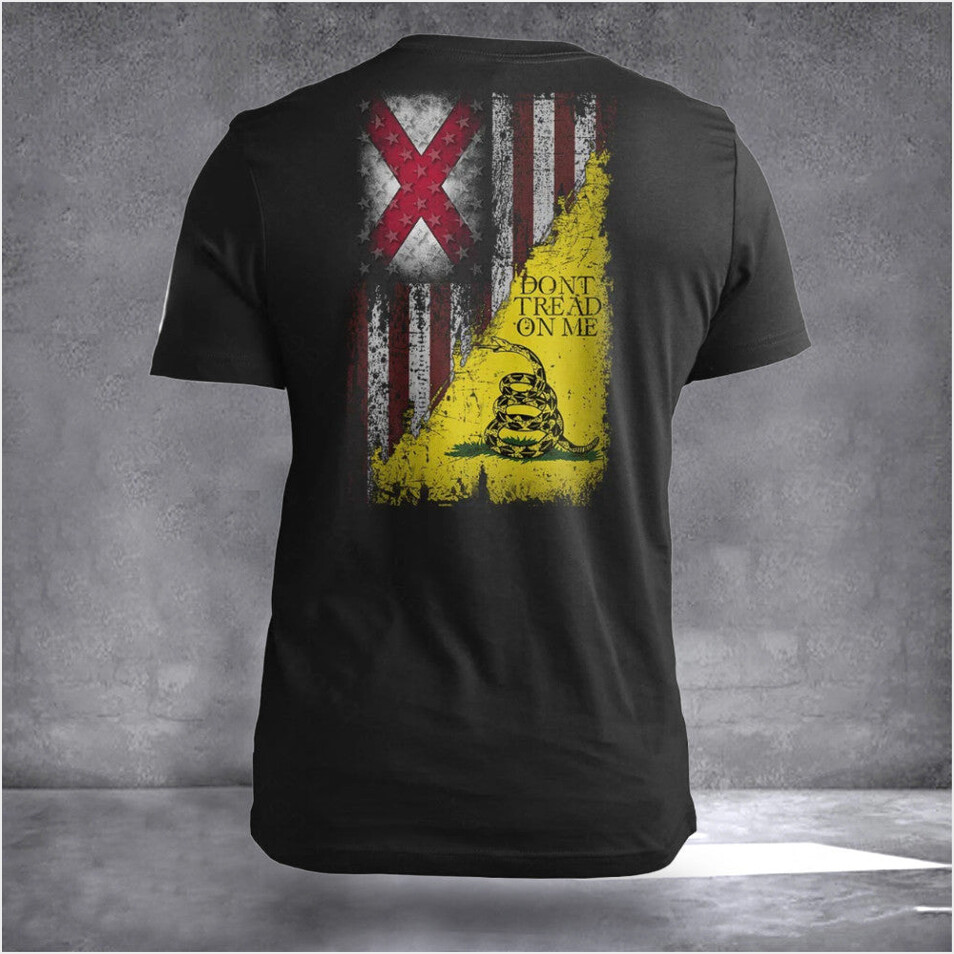 Alabama Gadsden Flag Vintage Alabama T-Shirt Right To Bear Arms Apparel Dont Tread On Me