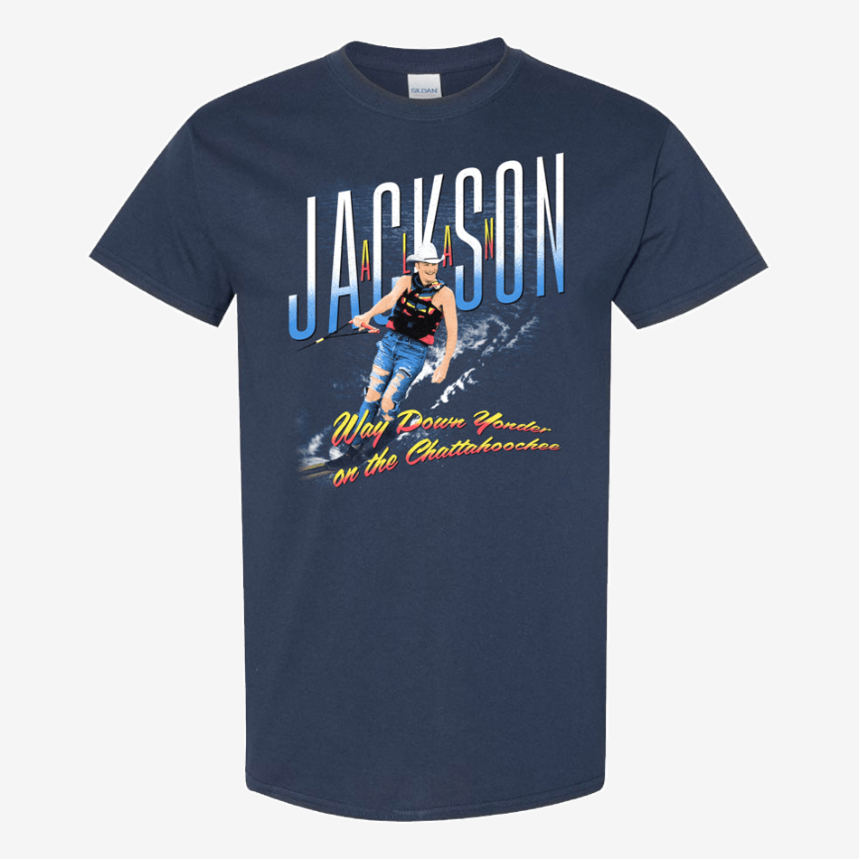 Alan Jackson Merch Navy Chattahoochee Skiing T-Shirt Useful Gifts For Dad Gifts For Best Friend