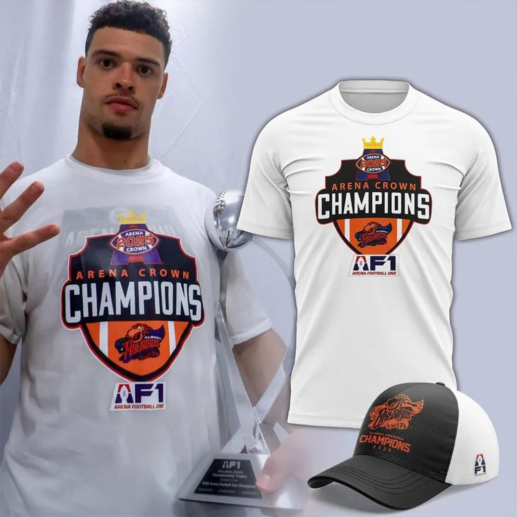 Albany Firebirds 2025 Arena Crown Champions T-Shirt Fan Merch Gifts For Husband