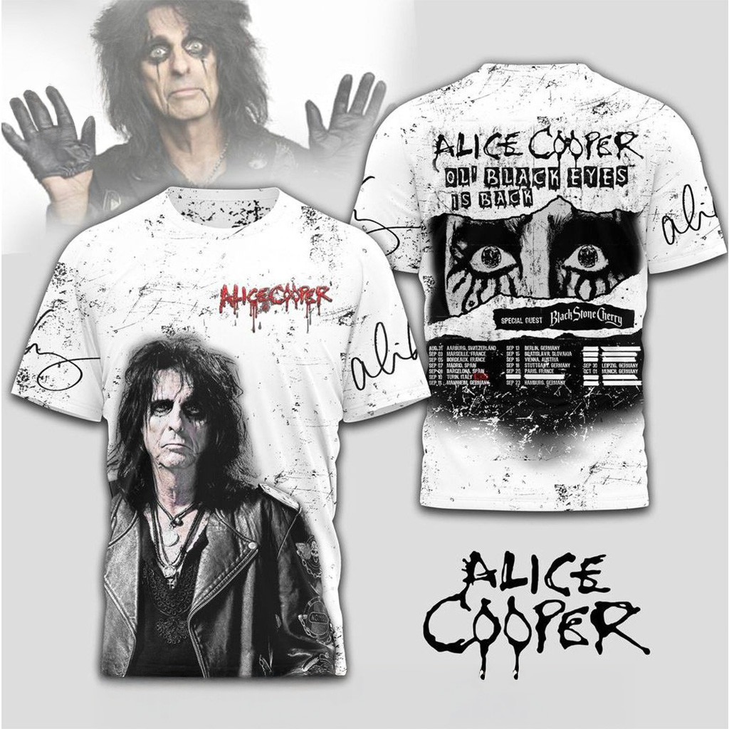 Alice Cooper European Tour 2025 T-Shirt Fan Merch Gifts For Dad