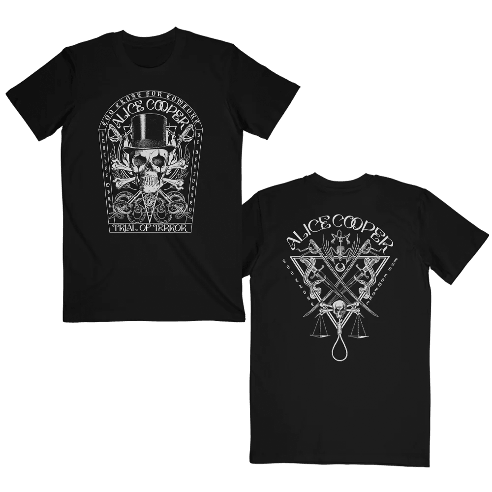 Alice Cooper Merch Trial Of Terror T-Shirt Music Gift Ideas For Guys