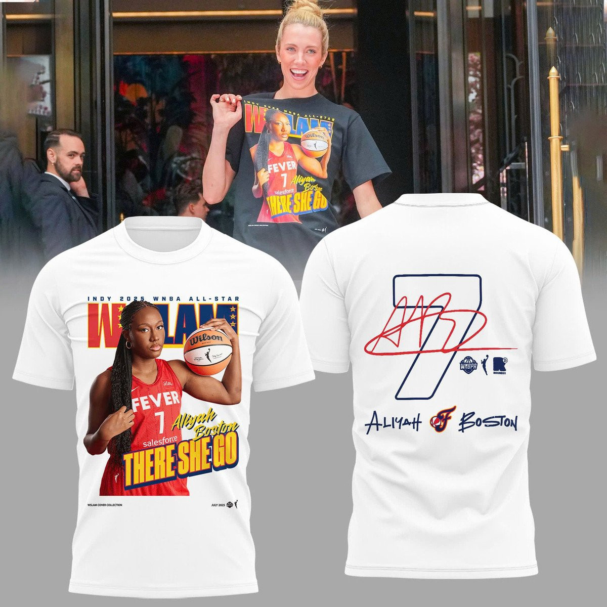 Aliyah Boston Indy 2025 Wnba All Star Wslam There She Go Indiana Fever Shirt Gift For Basketball Lovers