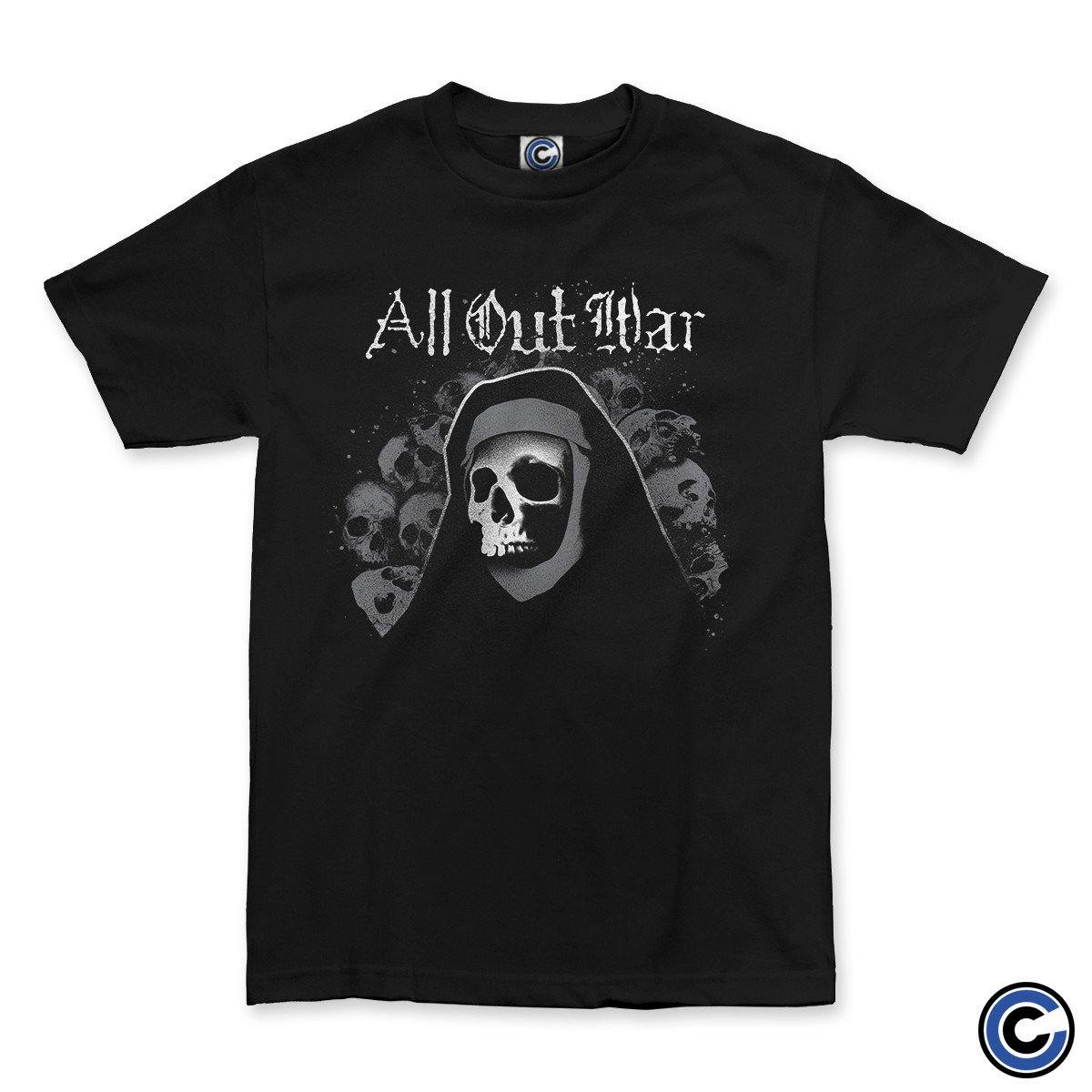 All Out War Merch Nun Skull Shirt All Out War Shirt