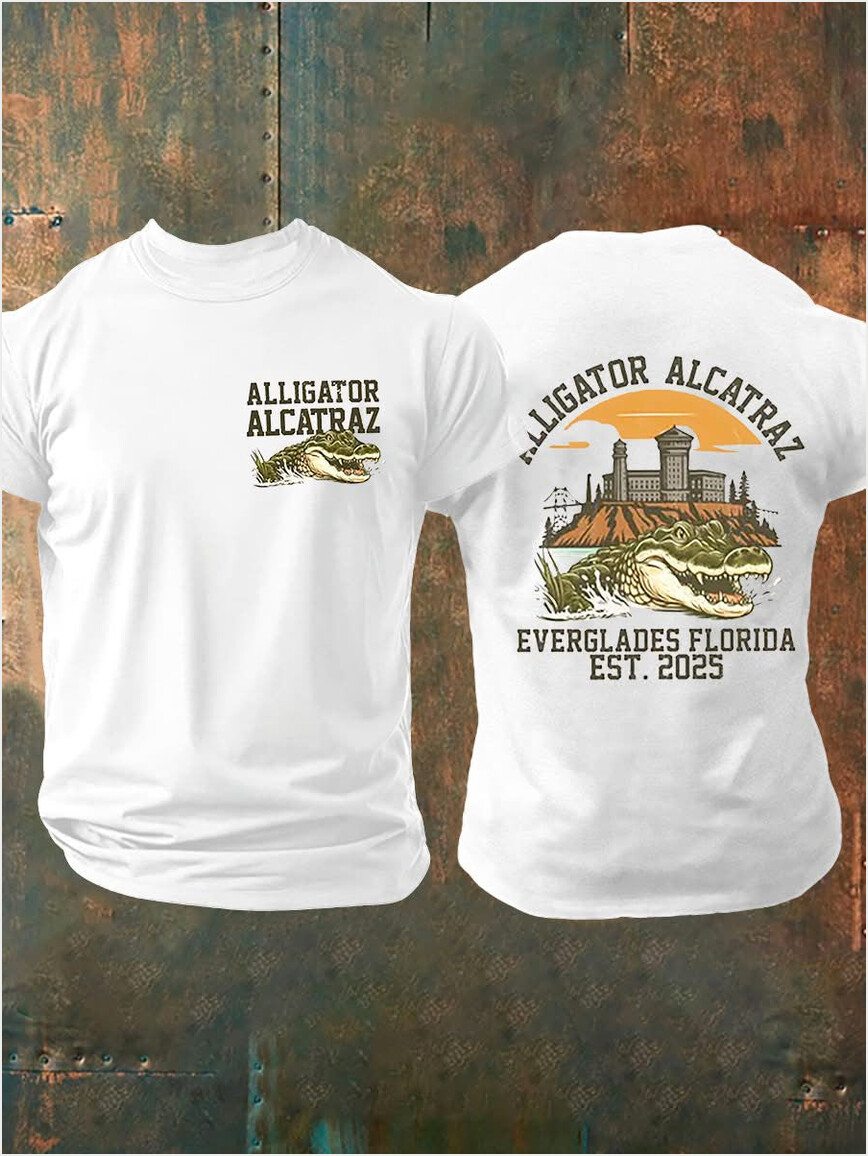 Alligator Alcatraz Shirt Everglades Florida Est 2025 Gator T-Shirt Birthday Gifts For Besties