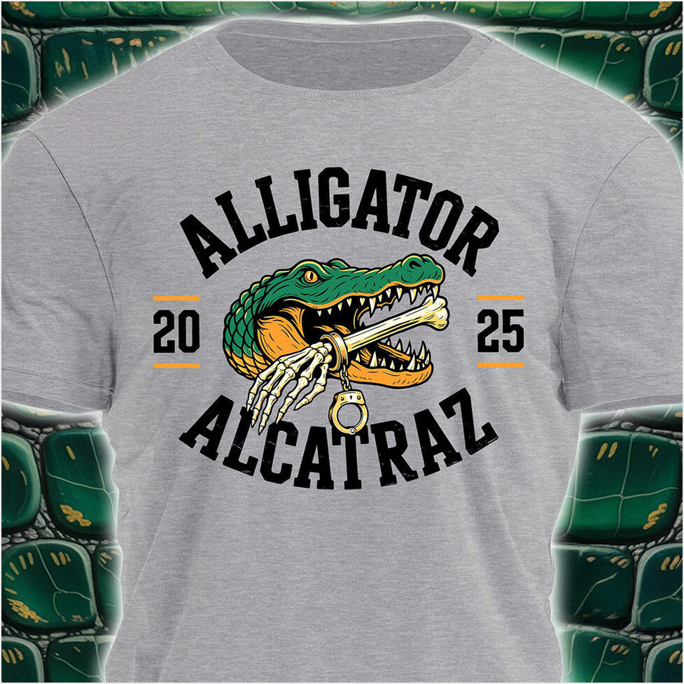 Alligator Alcatraz Shirt Florida Everglades Est 2025 Funny Graphic T-Shirt Him Birthday Gifts
