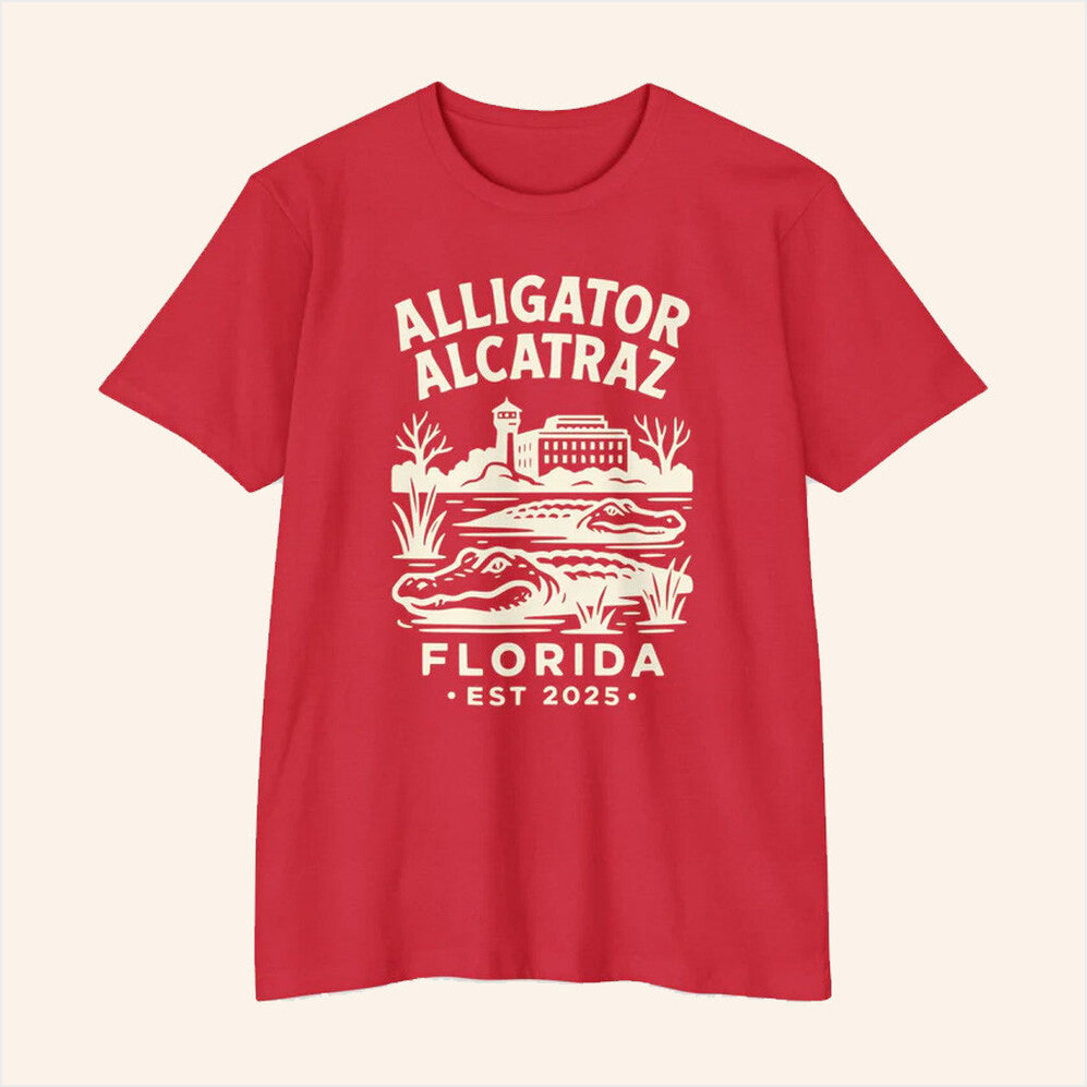 Alligator Alcatraz T-Shirt Babylon Bee Merch Birthday Gifts For Boyfriend Gifts For Friends