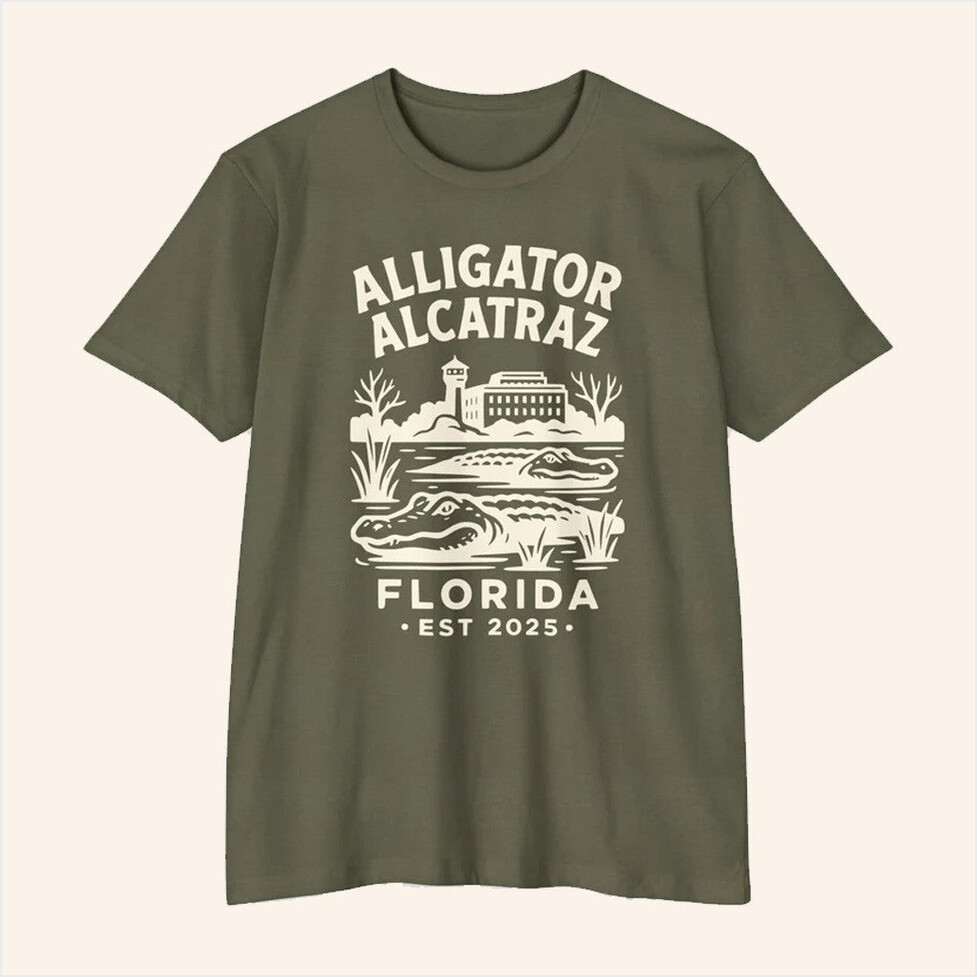 Alligator Alcatraz T-Shirt Babylon Bee Merch Birthday Gifts For Father BFF Gifts