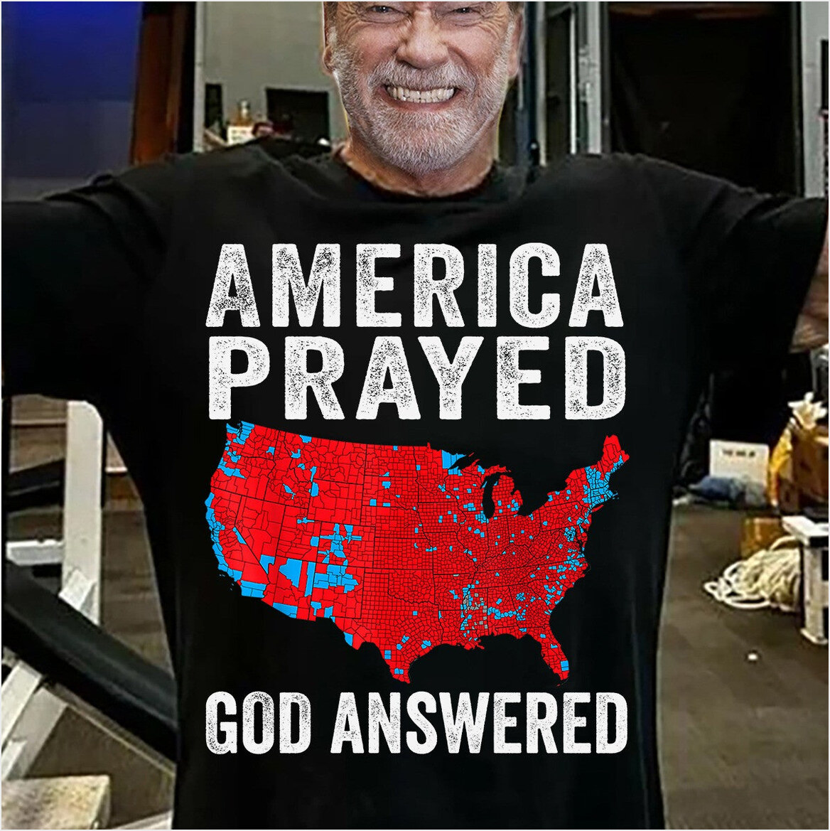 America Prayed God Answered Trump 2025 Shirt Make America Red Again Trump Won Merch