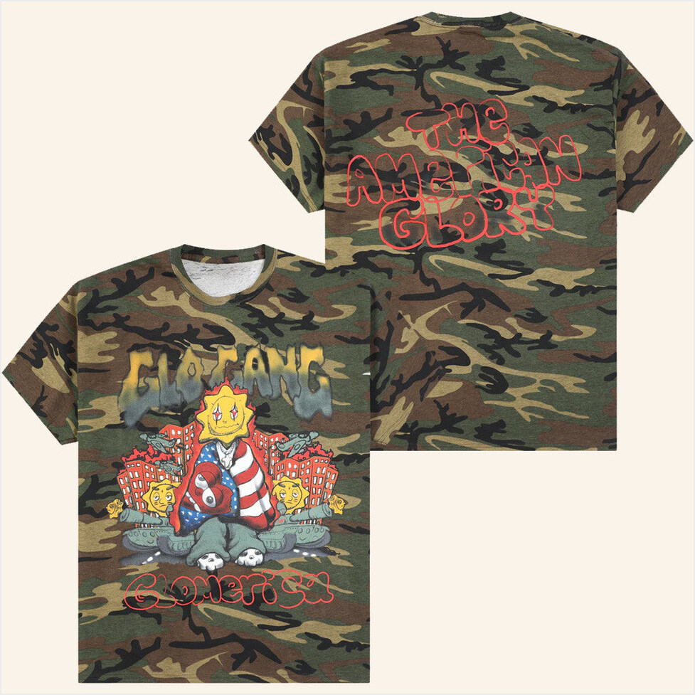 American Glory T-Shirt Glo Gang Worldwide Merch Camo Gifts For Dad Gifts For Best Friend