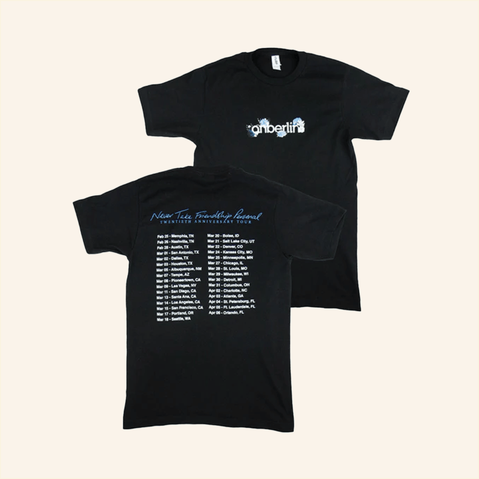 Anberlin 2025 Floral Tour Shirt Anberlin Merch Birthday Gifts For Fans Gifts For Best Friend