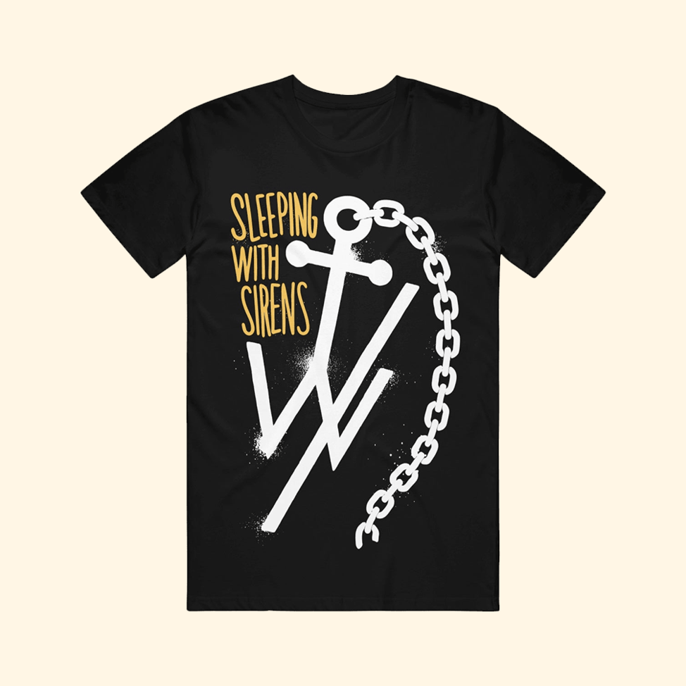 Anchor Chain Black T-Shirt Sleeping With Sirens Merch Fathers Day Present Ideas