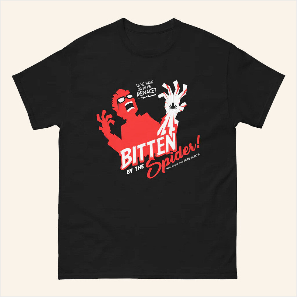 anddesign Merch Bitten By A Spider Shirt Wilsonsmerch Birthday Gift Ideas Christmas Presents