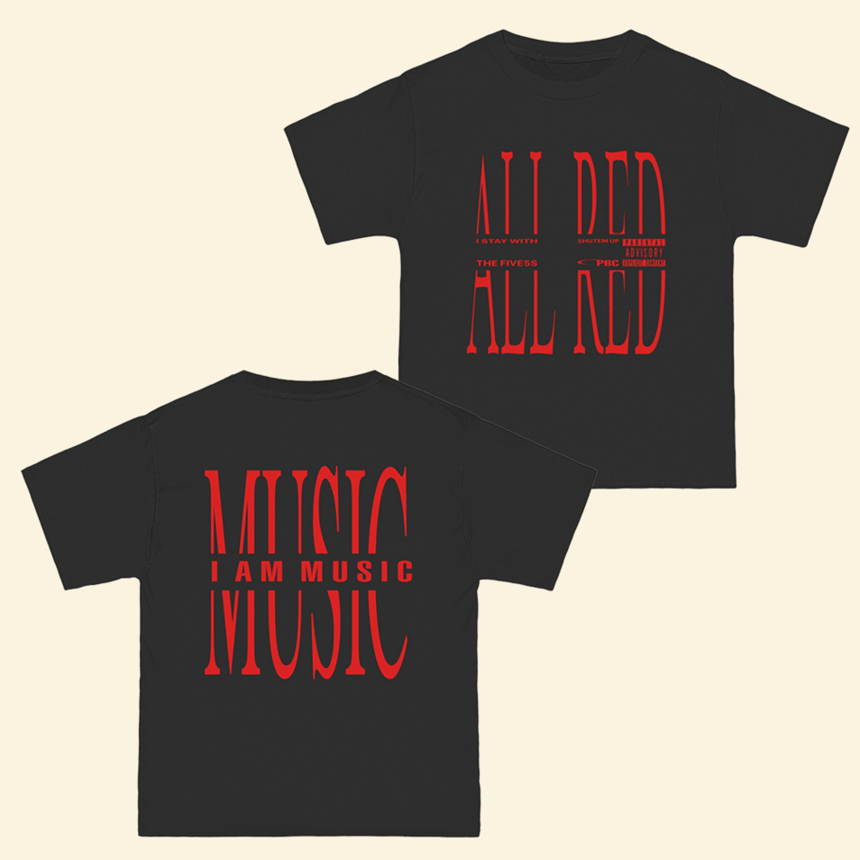 andise Playboi Carti All Red T-Shirt I Am Music Merch Gifts For Rapper Fans BFF Gifts Ideas