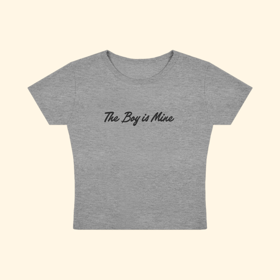 Ariana The Boy Is Mine Cropped T-Shirt Ariana Merch For Womens Birthday Gifts For Music Fans