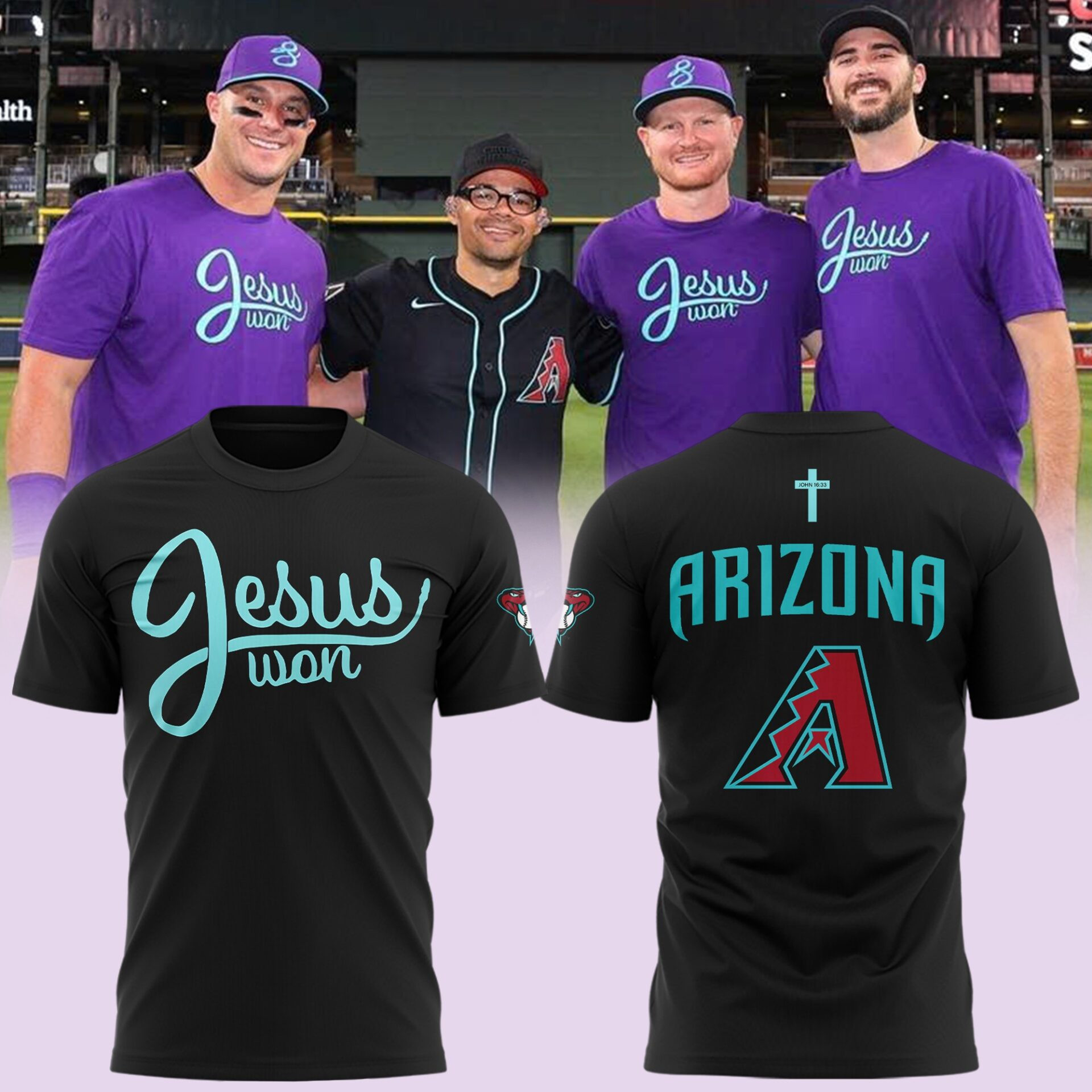 Arizona Diamondbacks Jesus Won 2025 Shirt Baseball Team Gift Ideas