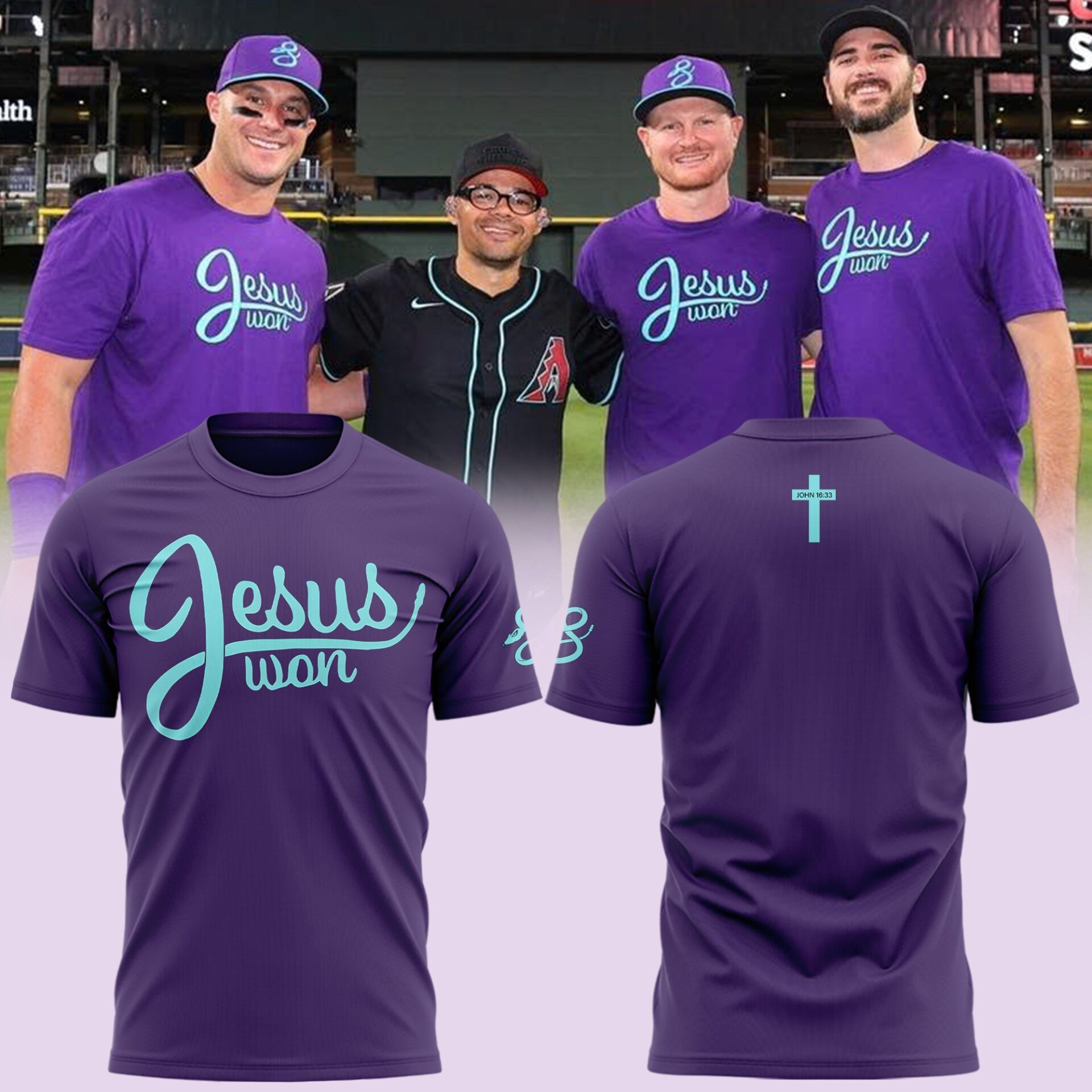 Arizona Diamondbacks Jesus Won 2025 Shirt Unique Gifts For Baseball Fans