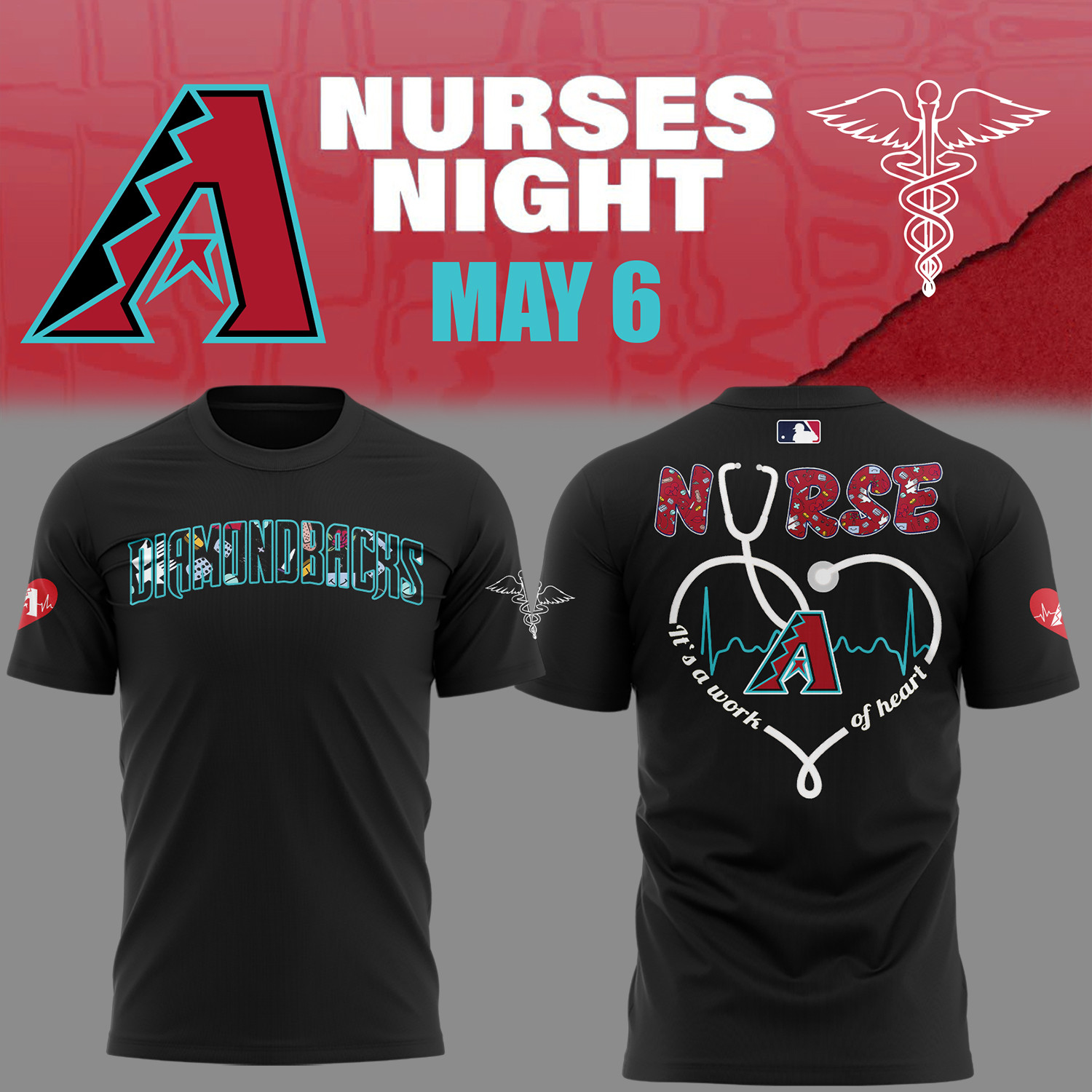 Arizona Diamondbacks Nurses Night T-Shirt Baseball Enthusiast Gifts