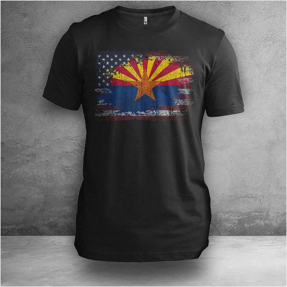 Arizona USA Flag Arizona T-Shirt Patriotic Tee Shirts Present Ideas For Dad Gifts For Friends