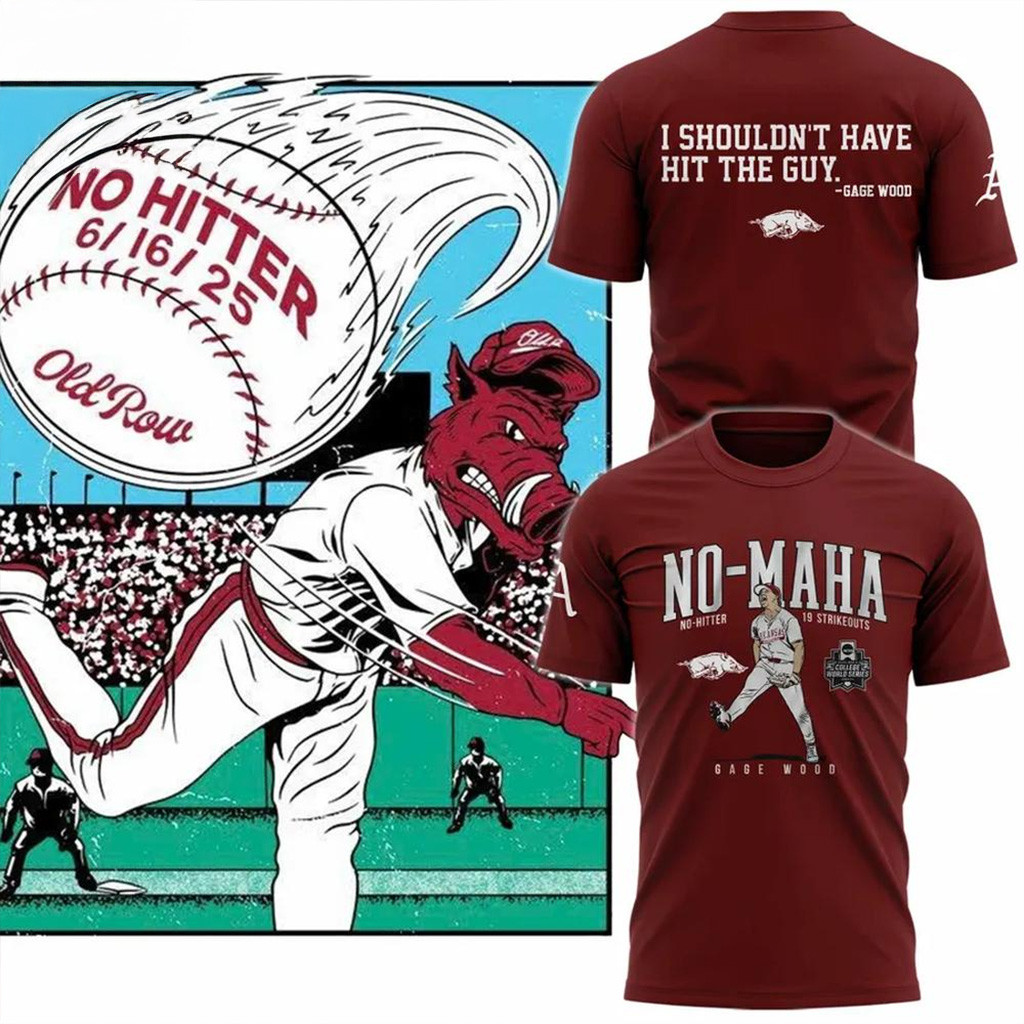 Arkansas Razorbacks No Hitter No-Maha T-Shirt Arkansas Razorbacks Merch Gifts For Fans