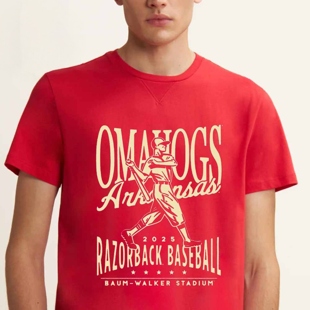 Arkansas Razorbacks Omahogs Baseball 2025 College World Series T-Shirt Gifts For Football Fan