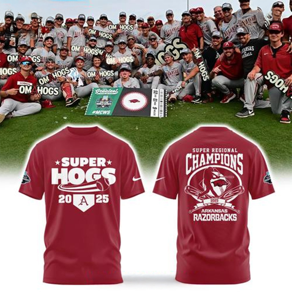 Arkansas Razorbacks Super Regional Champions 2025 Shirt Arkansas Razorbacks Merch Fans Gifts