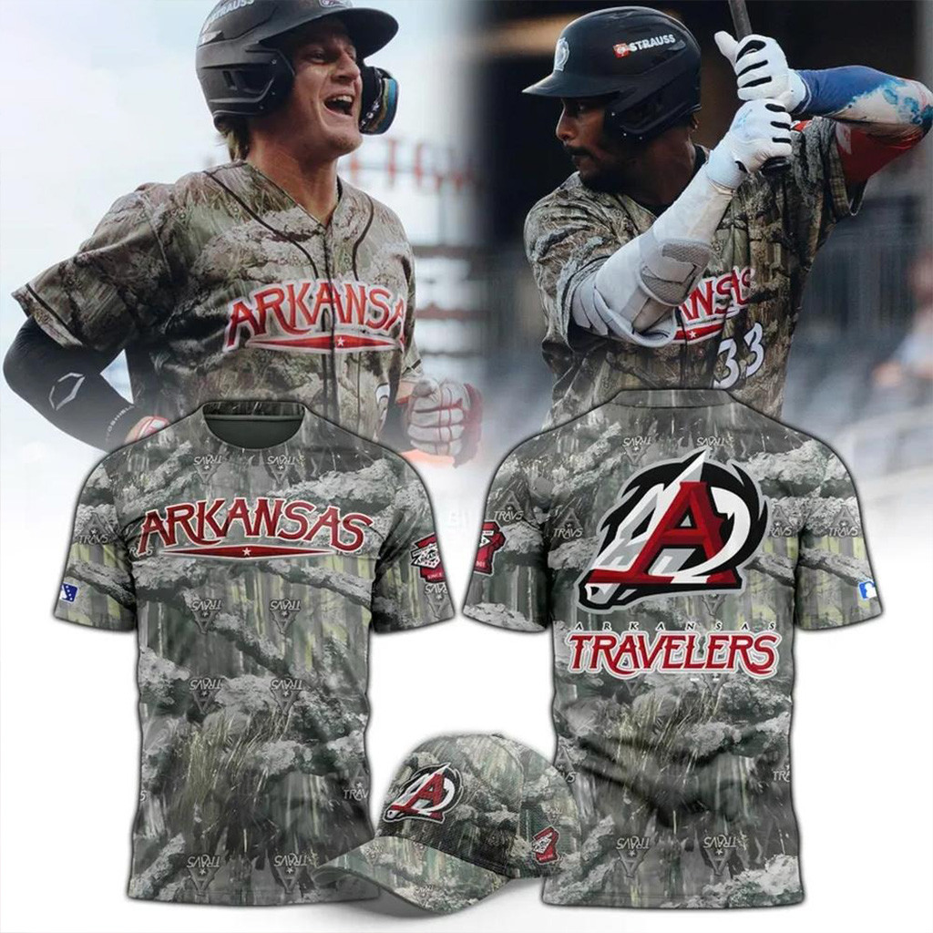 Arkansas Travelers 2025 Camo T-Shirt Travelers Merch Gifts For Baseball Fans