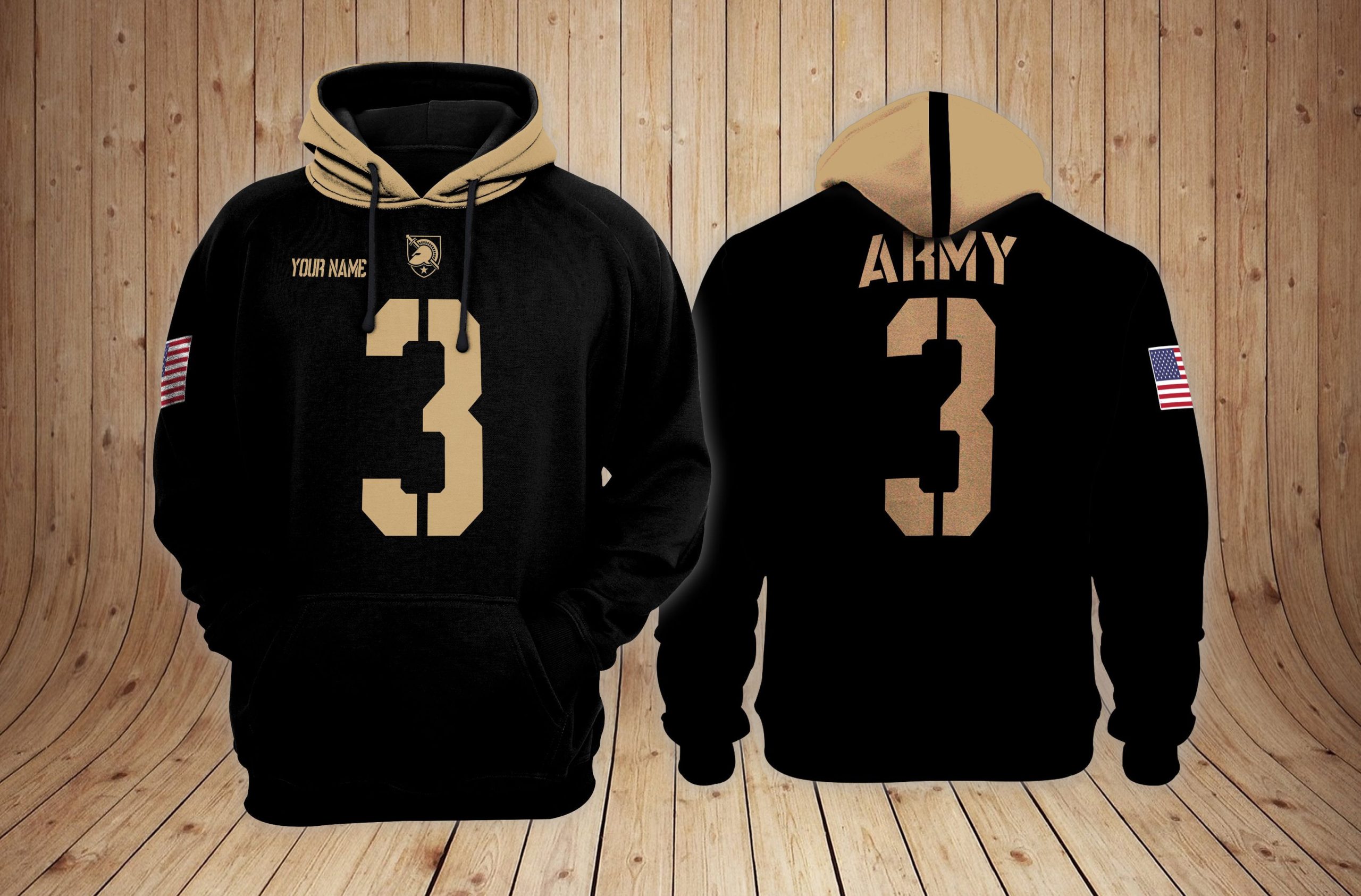 Army Black Knights Football NCAA Custom 3D Hoodie PT18746