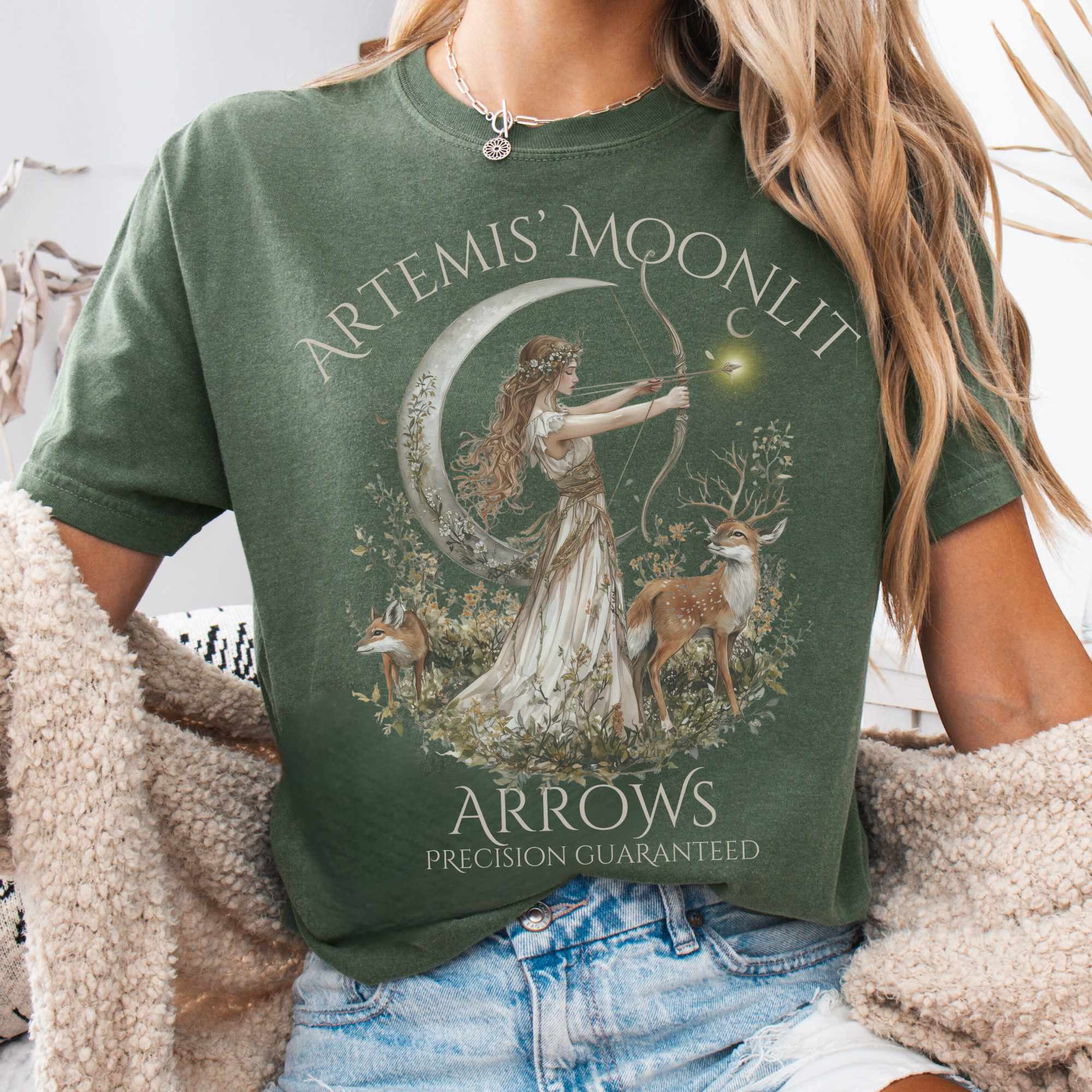 Artemis Moonlit Arrows T-Shirt Gift For Women