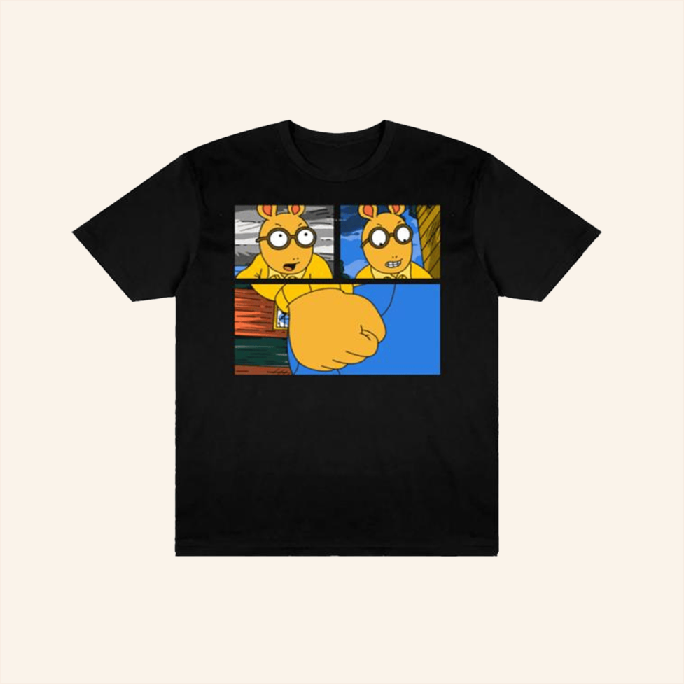 Arthur Fist T-Shirt Retrokid Merch Black BFF Birthday Gifts Christmas Presents