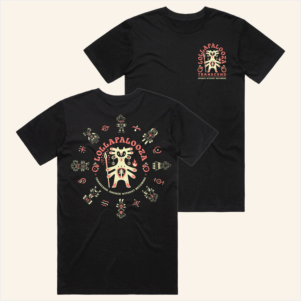 Artist 2025 Perrys Black T-Shirt Lollapalooza Merch Best Gifts For Husband Gifts For Besties