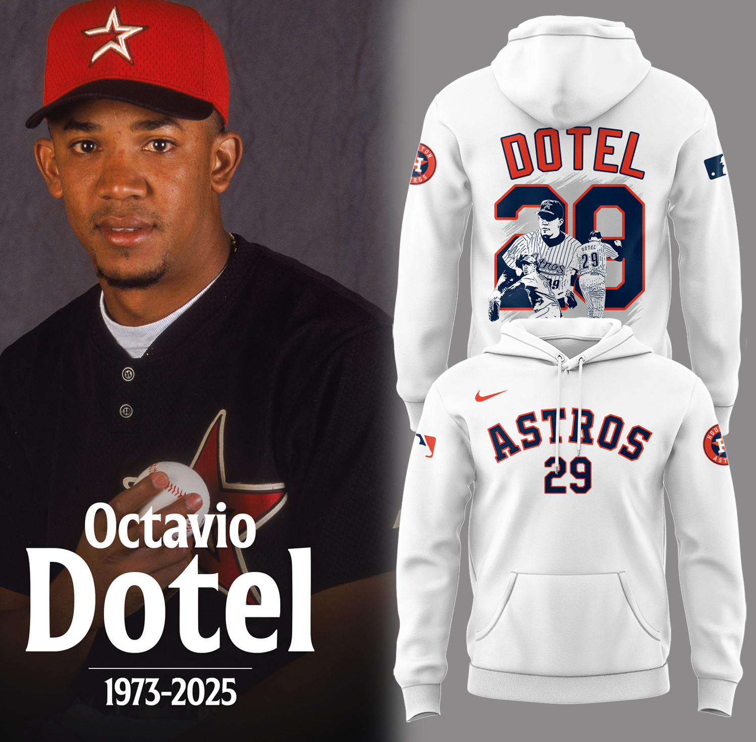 Astros Baseball 2025 RIP Octavio Dotel Hoodie Cool Baseball Gifts