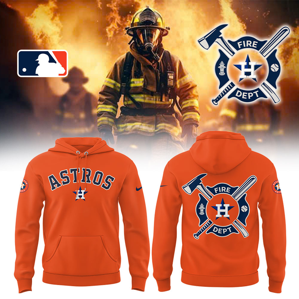 Astros x Firefighter Appreciation Night Hoodie Gifts For Baseball Players