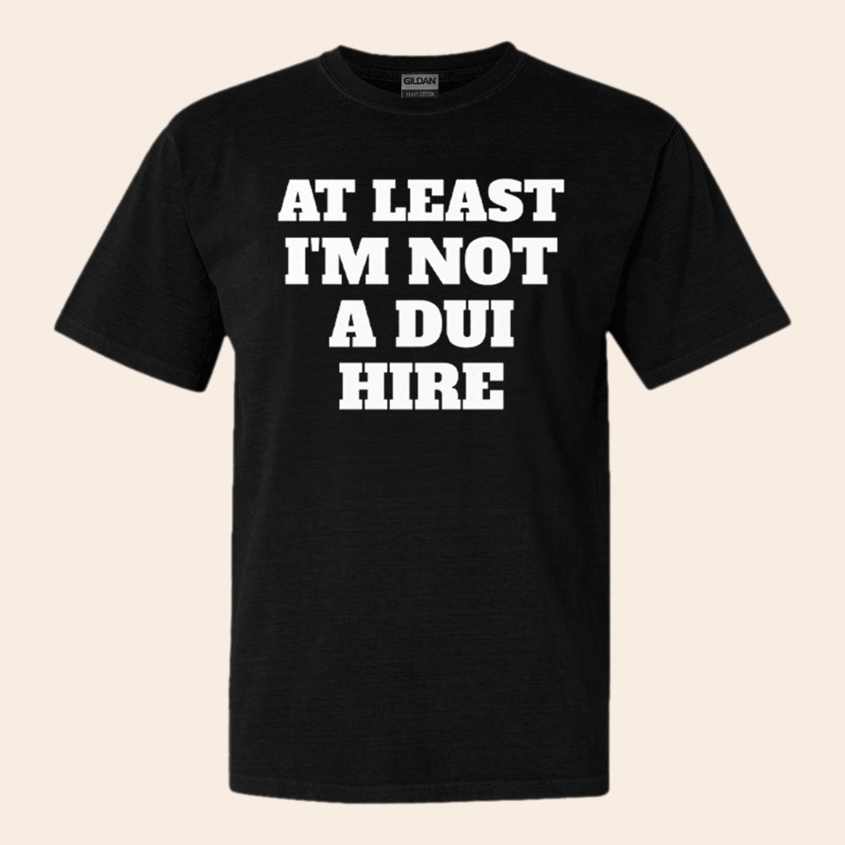 At Least I Am Not a DUI Hire Shirt Funny Best Friend Birthday Gifts Fathers Day Gifts For Dad