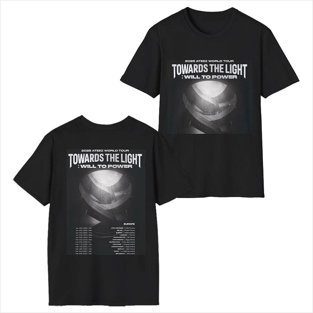 Ateez 2025 Europe Tour Dates Concert T-Shirt Ateez Merch Birthday Gifts For Fans Gifts For BFF