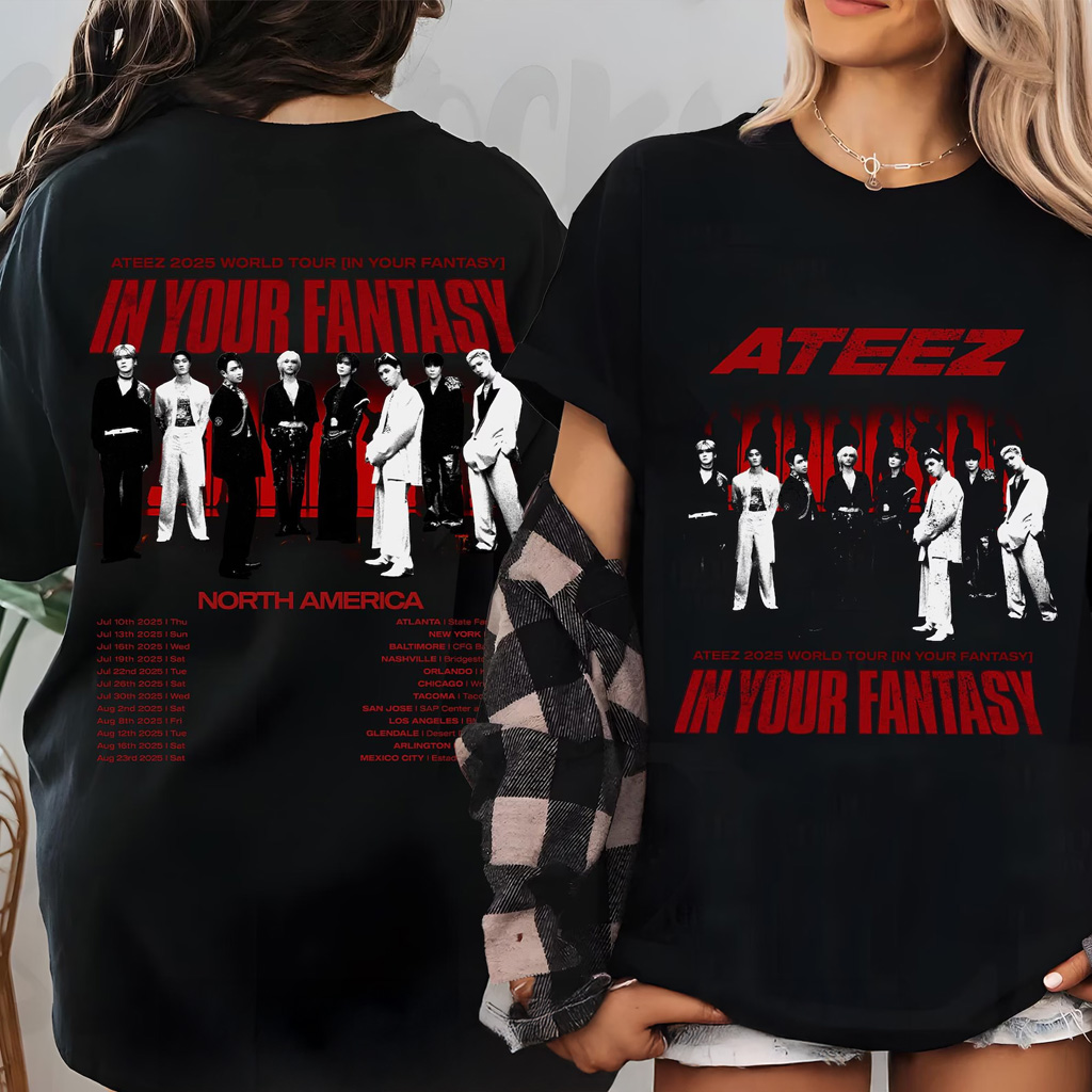 Ateez 2025 World Tour in Your Fantasy Shirt ATEEZ Golden Hour Part 2 Shirt Ateez World Merch