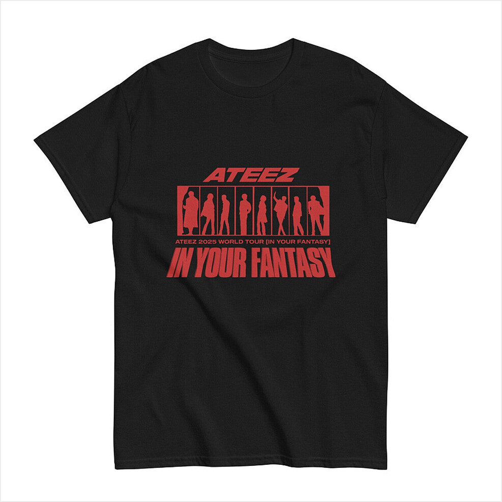 Ateez 2025 World Tour In Your Fantasy Simple T-Shirt Ateez Merch Fans Birthday Gift Ideas