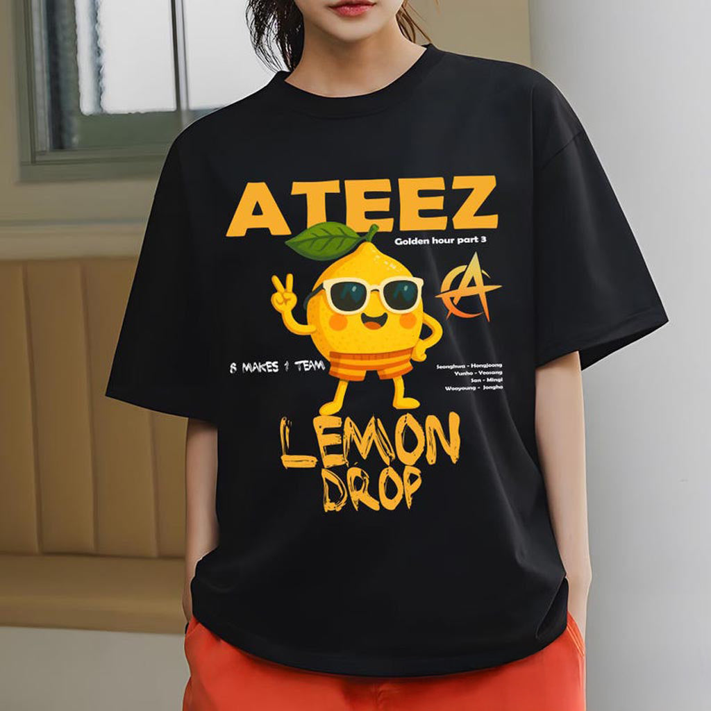 Ateez Lemon Drop Shirt Ateez 2025 World Tour in Your Fantasy T-Shirt ATEEZ Golden Hour Part 3 Tee