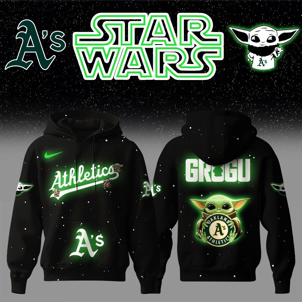 Athletics x Stars Wars Baby Yoda Game Night Hoodie Best Gifts For Hockey Lovers