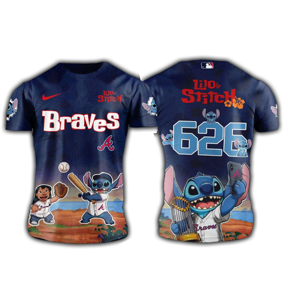 Atlanta Braves Lilo And Stitch 626 Shirt Atlanta Braves Merch Fathers Day Gifts For Husband